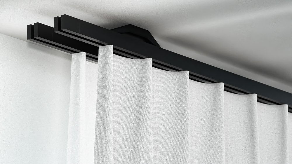Interstil Quantum 2 2-läufige Deckenschiene auf Maß – in Schwarz