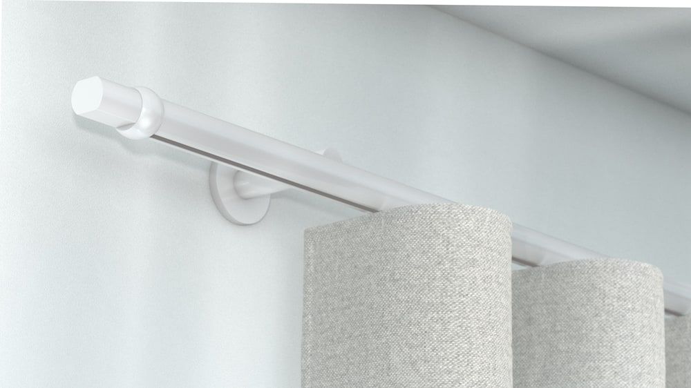 Interstil Radius 1-läufig - Runde Gardinenstange mit Innenlauf – in Weiß