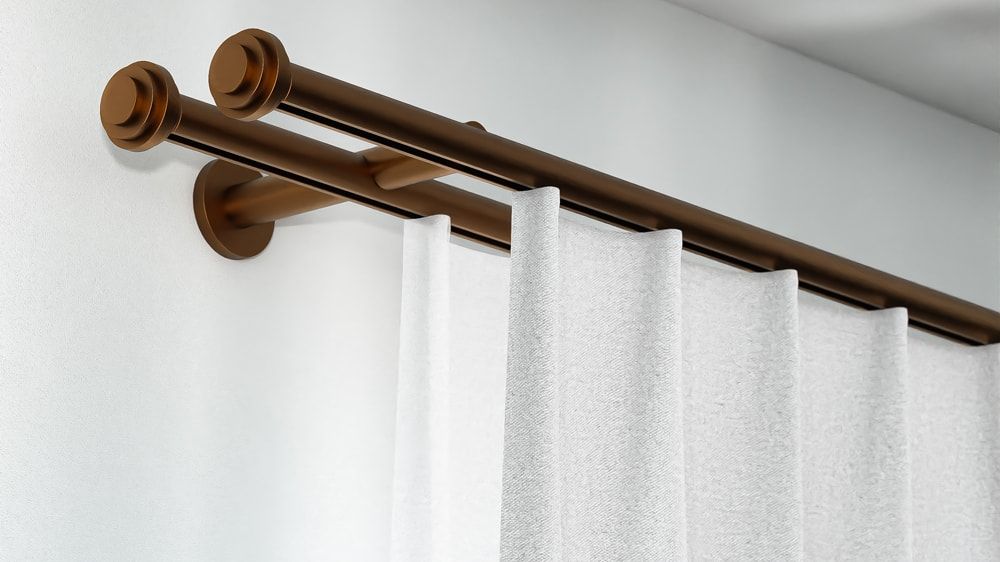 Interstil Radon 2-läufig zur Wandmontage  – in Bronze