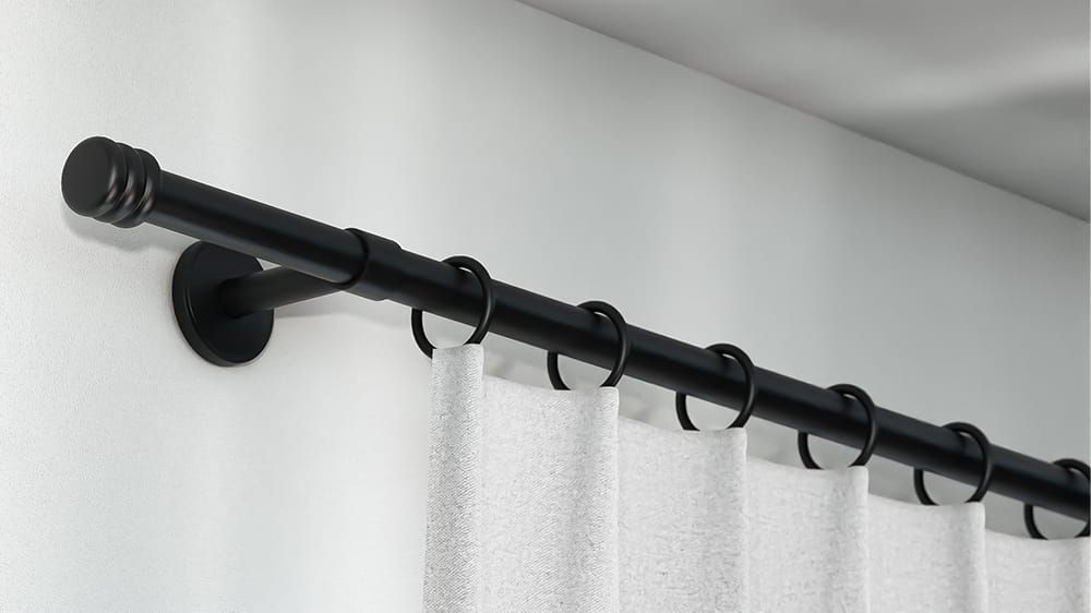 Interstil Riva Gardinenstange zur Wandmontage kaufen – in Schwarz