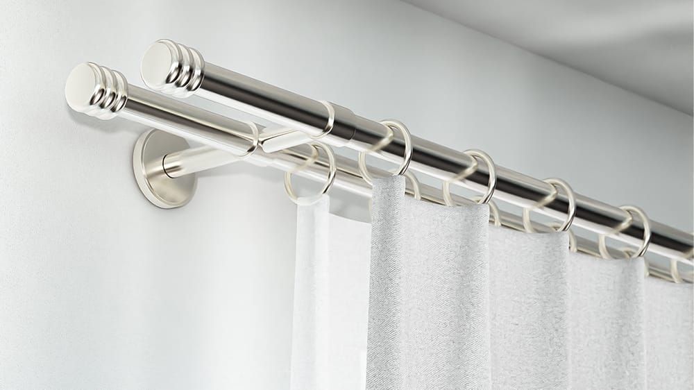 Interstil Riva doppelte Gardinenstange zur Wandmontage