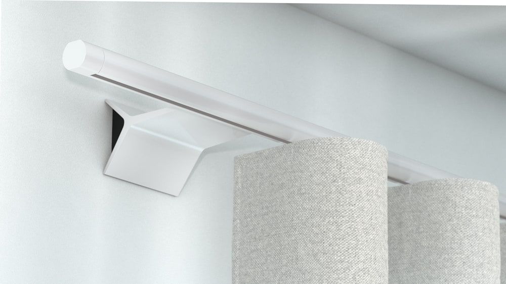 Interstil Sinus.2W Wave Vorhangstange mit Innenlauf  – in Weiß