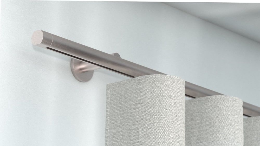 Interstil Sinus.3W Vorhangstange mit Innenlauf online – in Nickel matt