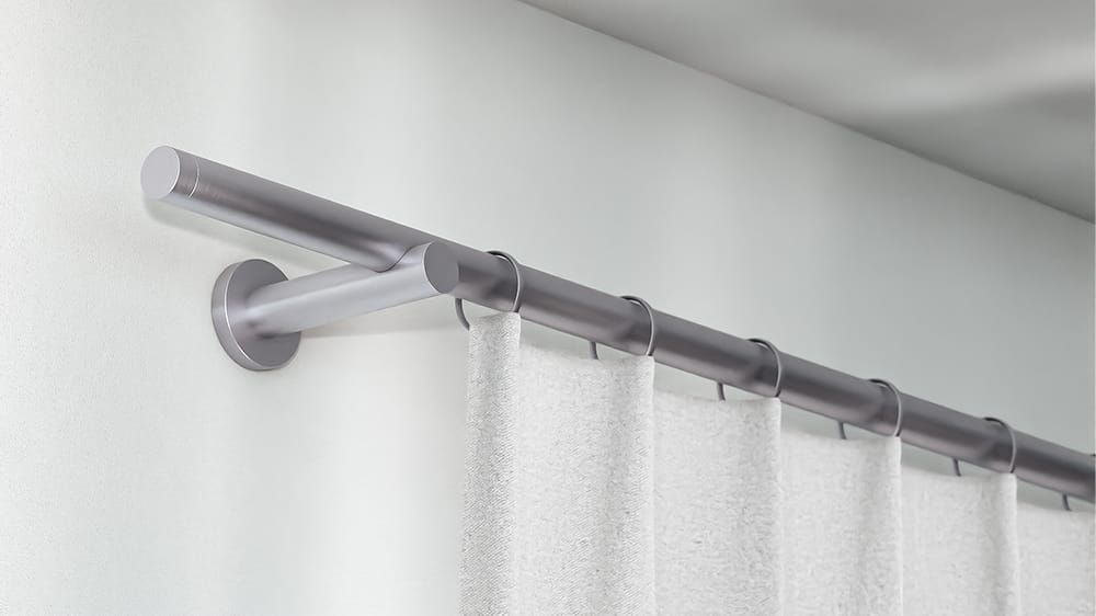 Interstil Sojus Gardinenstange zur Wandmontage auf Maß – in Edelstahl