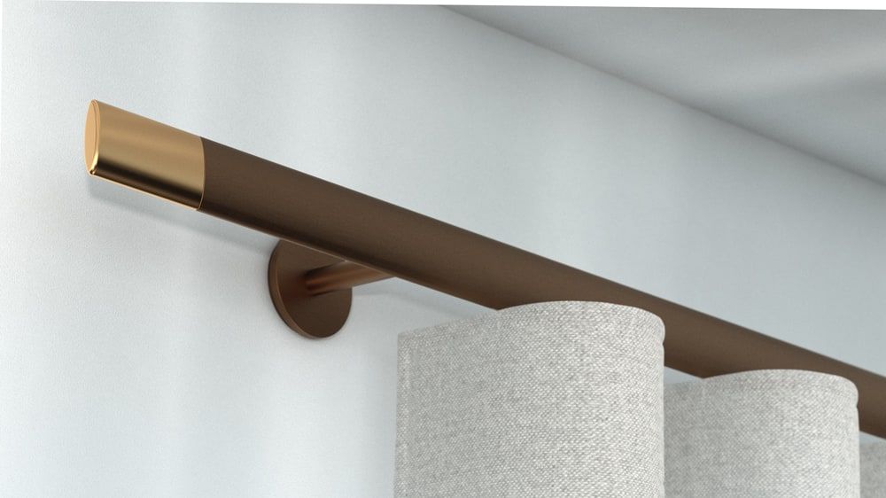 Interstil Trim.2 Vorhangschiene aus Aluminium nach Maß – in Bronze