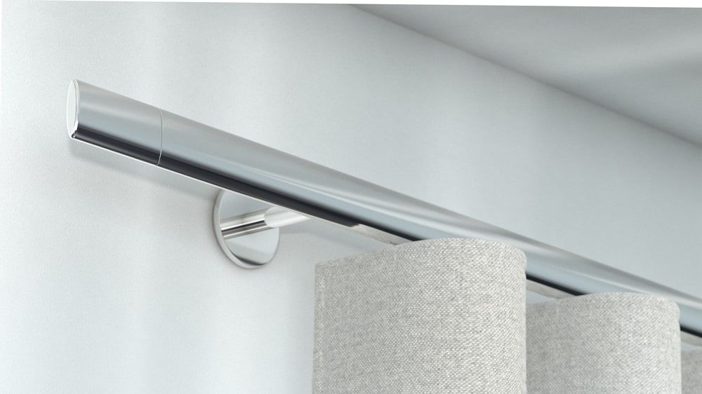 Interstil Trim.2 Vorhangschiene aus Aluminium nach Maß – in Chrom