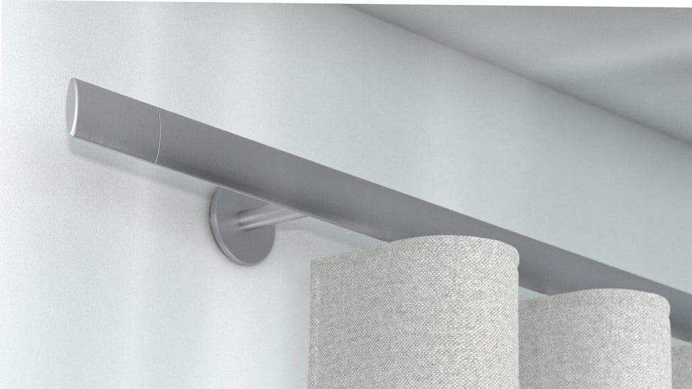 Interstil Trim.2 Vorhangschiene aus Aluminium nach Maß – in Edelstahl