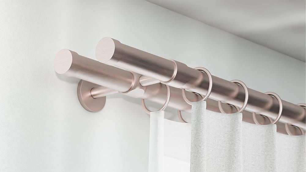 Interstil Turnier doppelläufige Stange zur Wandmontage – in Nickel matt