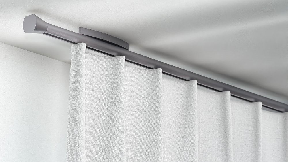 Interstil Votum 16 - extravagante Vorhangschiene – in Edelstahl
