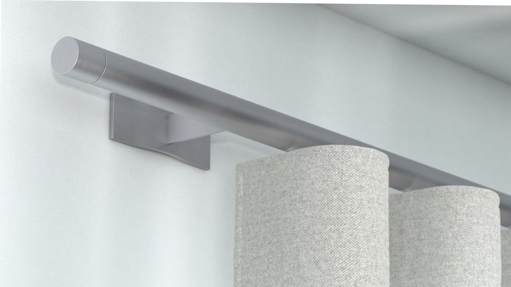 Interstil W3.1 Gardinenstange für Wellenvorhänge – in Edelstahl