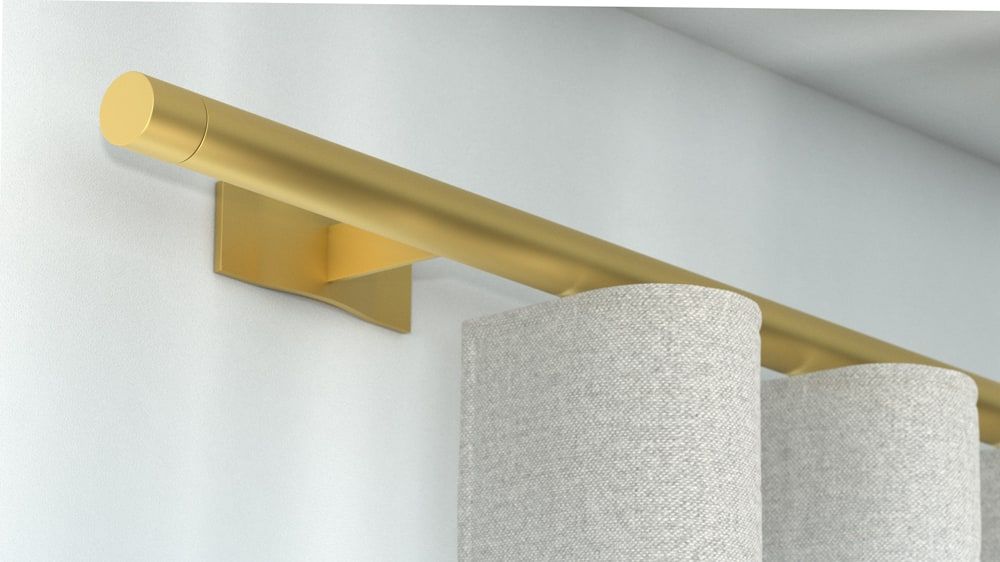 Interstil W3.1 Gardinenstange für Wellenvorhänge – in Messing