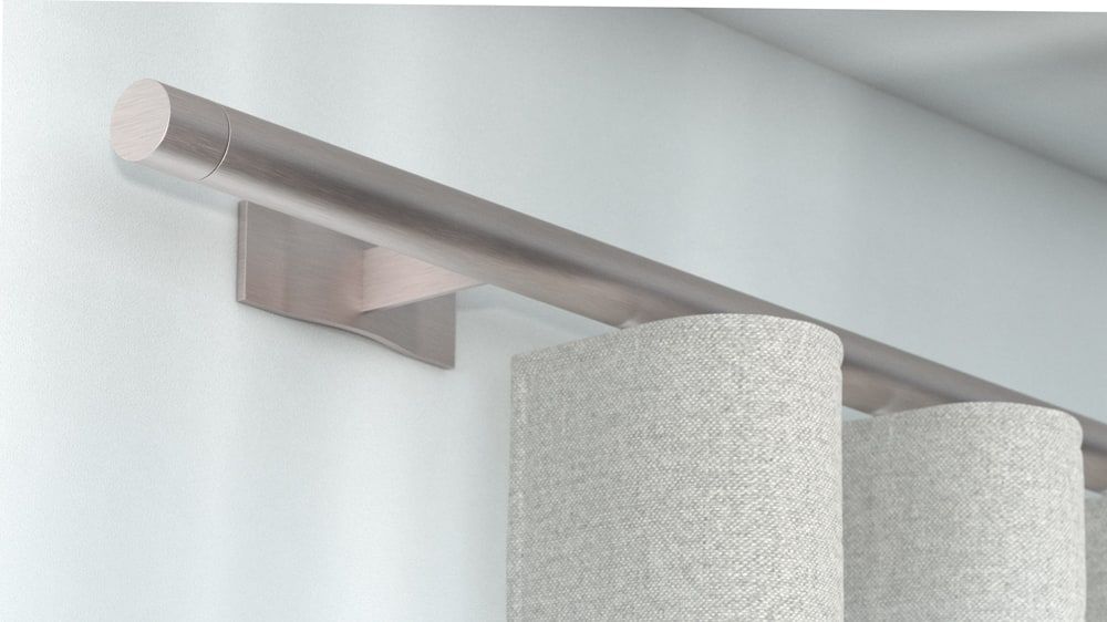 Interstil W3.1 Gardinenstange für Wellenvorhänge – in Nickel matt