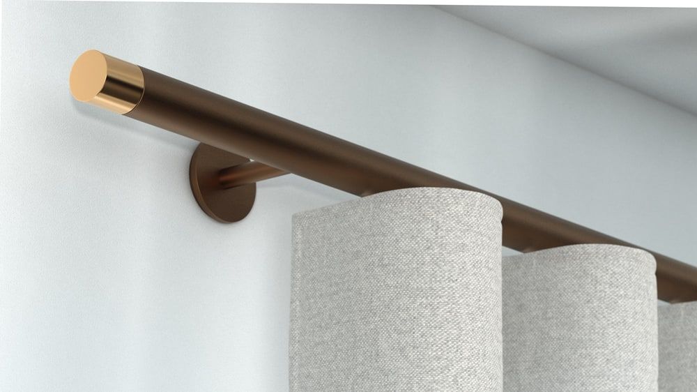 Interstil W3.2 kaufen Vorhangstange für Wellenvorhang – in Bronze