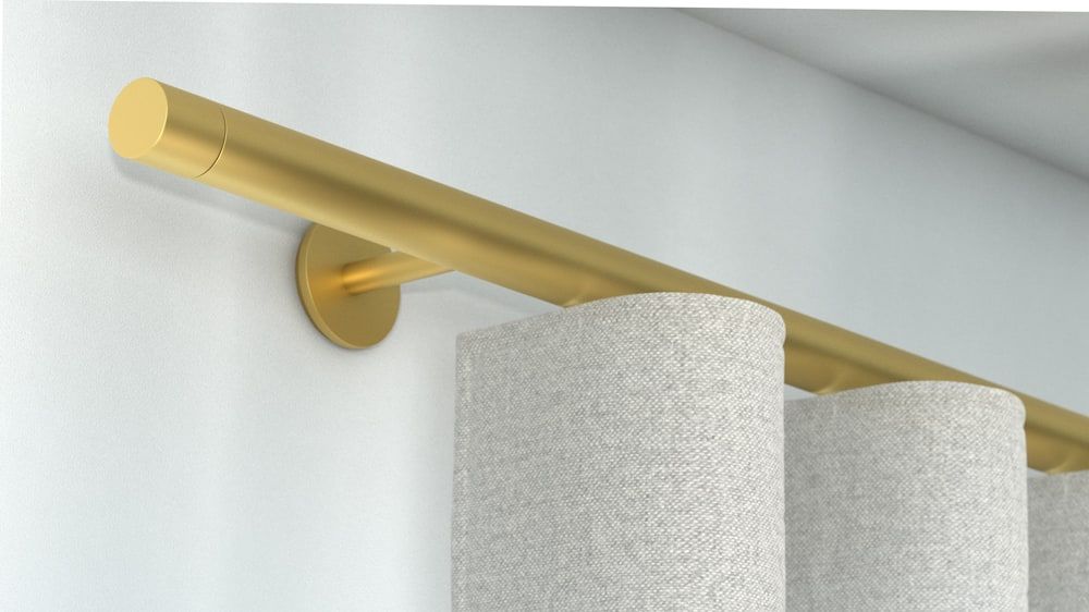 Interstil W3.2 kaufen Vorhangstange für Wellenvorhang – in Messing