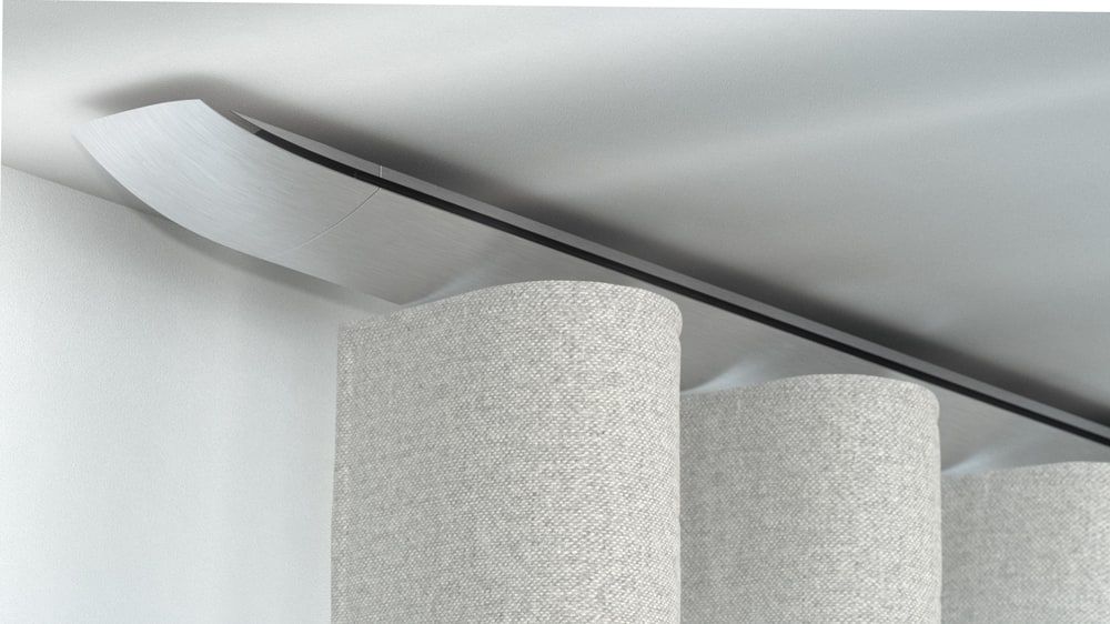 Interstil W5 Design Gardinenschiene für Wellenvorhänge – in Aluminium