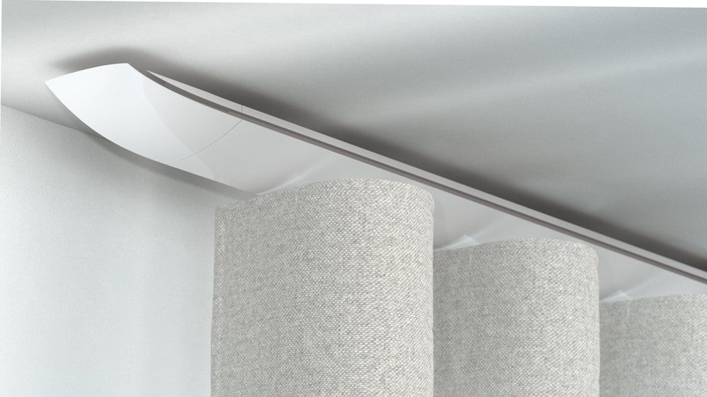Interstil W5 Design Gardinenschiene für Wellenvorhänge – in Weiß