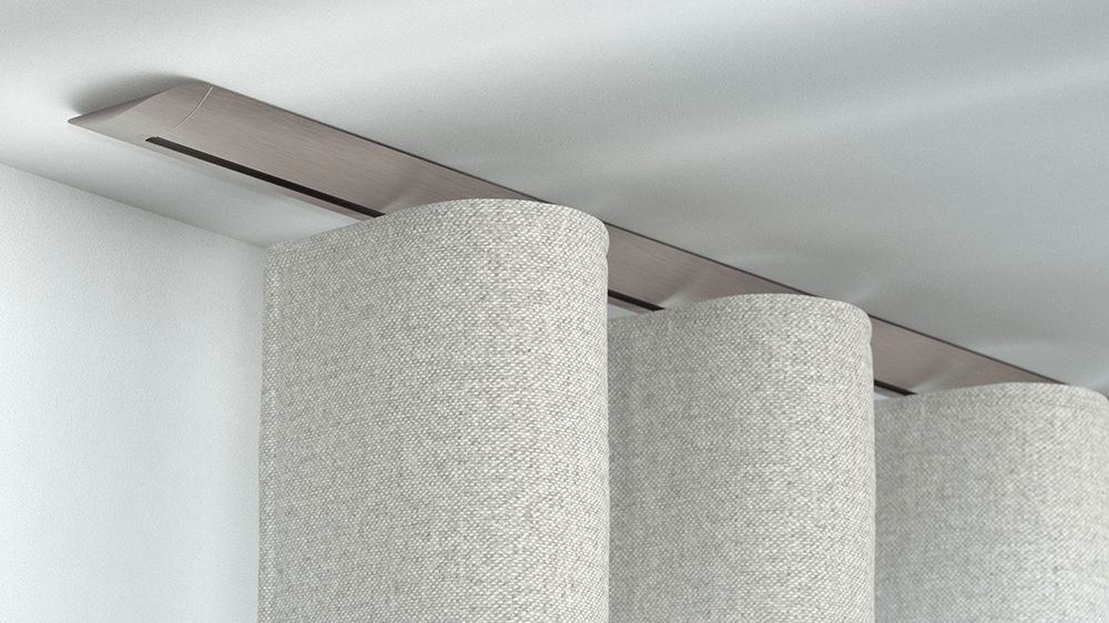 Interstil W6.2 kaufen Vorhangstange für Wellenvorhang – in Nickel matt