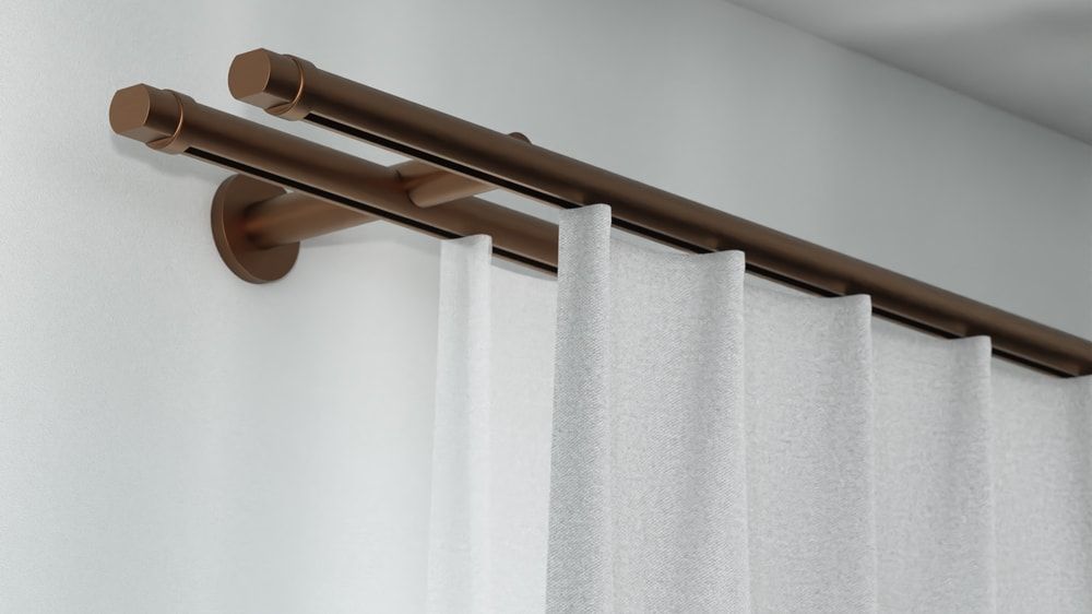 Interstil Xenon 2-läufig zur Wandmontage – in Bronze