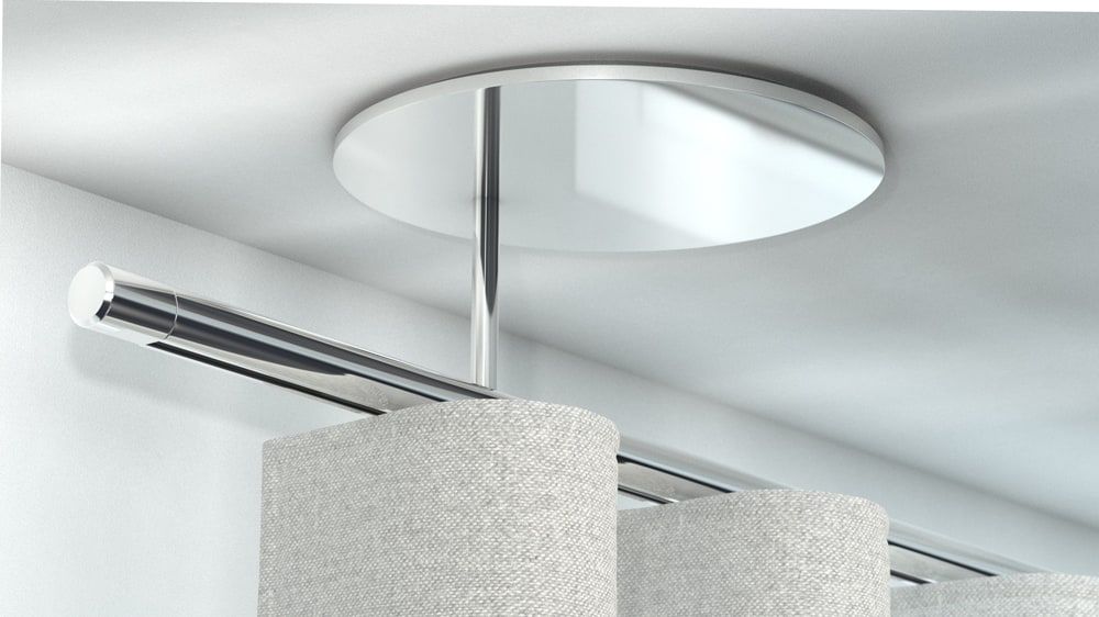 Interstil Zenit 22 1-läufig zur Deckenmontage auf Maß – in Chrom