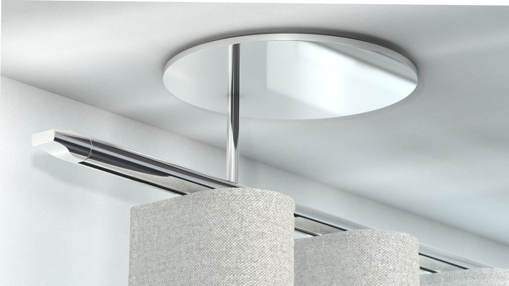 Interstil Zenit 22 Endstück Log 1-läufig Deckenmontage – in Chrom