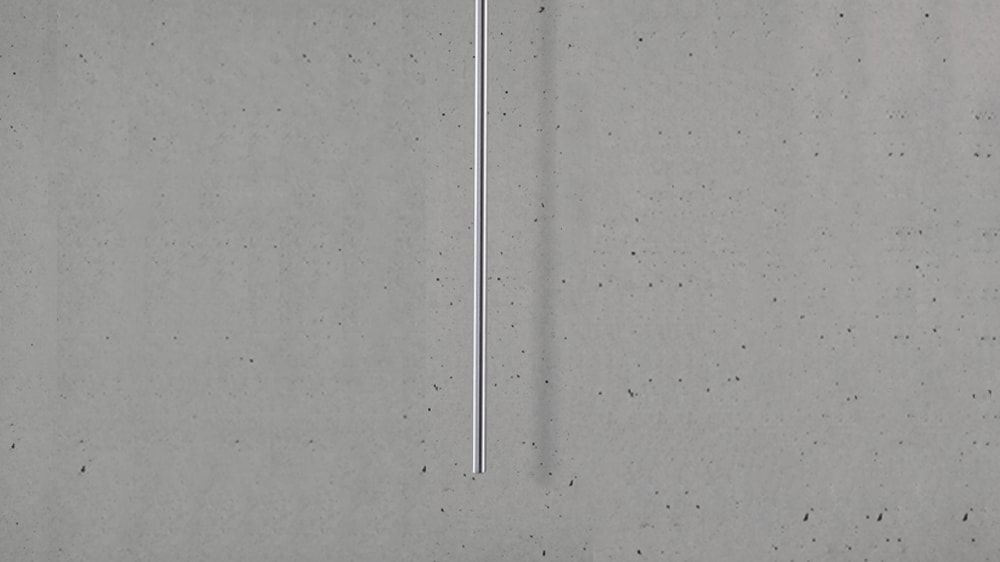 Schlichter Interstil Schleuderstab in Schwarz, Alu oder Edelstahl – Zubehör in Edelstahl