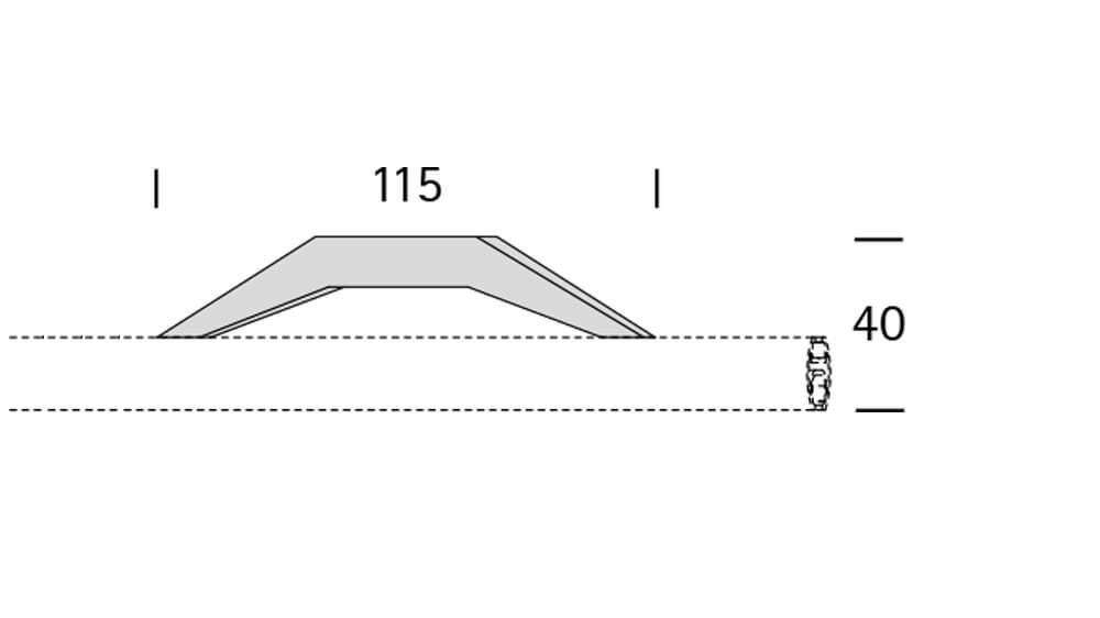 Interstil Quantum 1 1-läufig mit Endstück Phantom 1 - Edle Deckenschiene