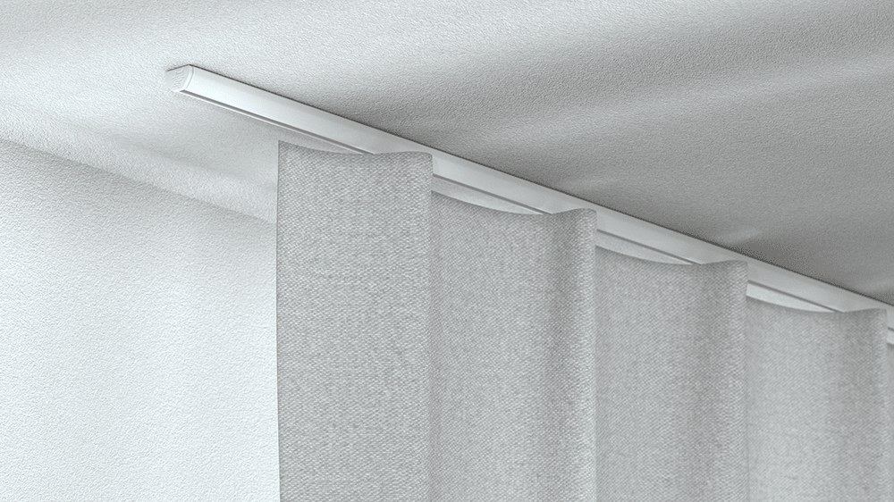 Silent Gliss SG1060 Vorhangschiene zur Deckenmontage – in Weiß