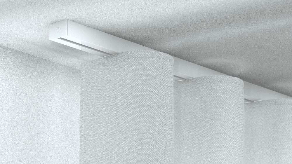 Silent Gliss Schiene SG6970 zur Deckenmontage nach Maß – in Weiß