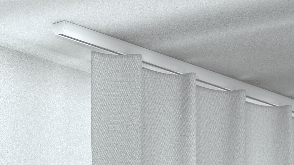 Silent Gliss SG6010 Vorhangschiene zur Deckenmontage – in Weiß