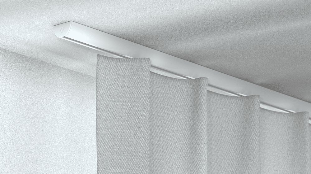 SG6170 Gardinen Innenlaufschiene zur Deckenmontage – in Weiß