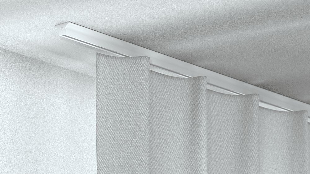 Schleuderzugschiene trichterförmig: Silent Gliss SG 1020 – in Weiß