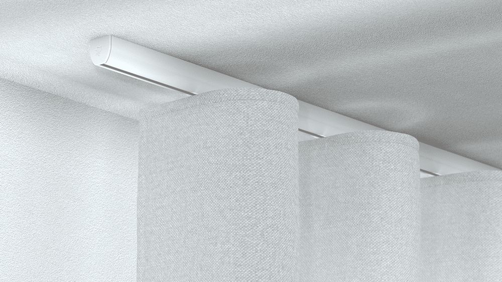 Silent Gliss SG6840 Wave Vorhangschiene zur Deckenmontage – in Weiß
