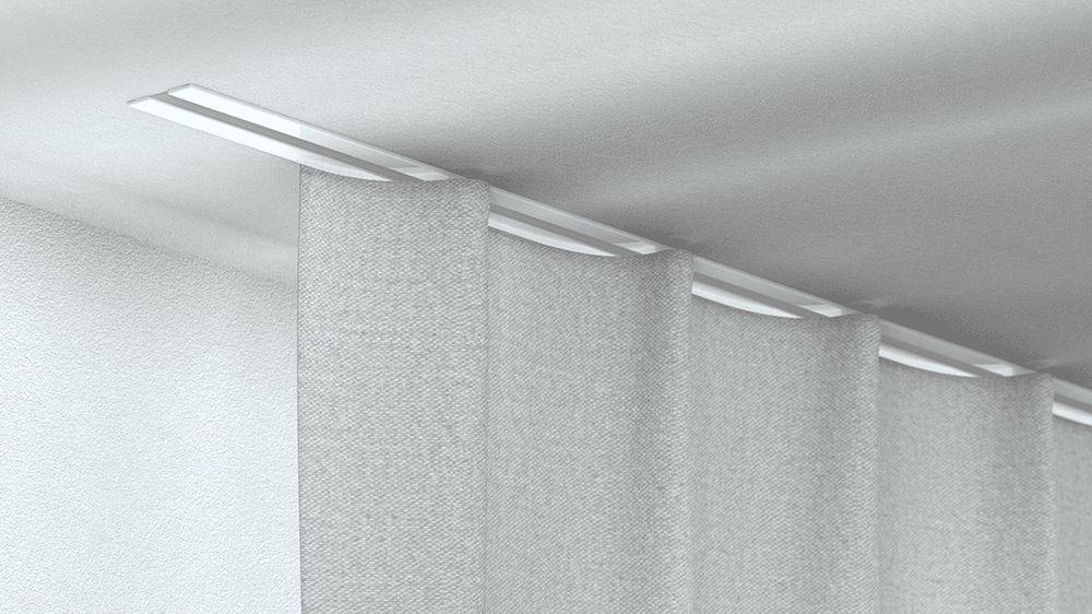 Silent Gliss SG6243 1-läufige Unterputzschiene – in Weiß