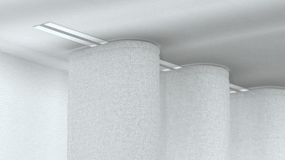 Silent Gliss SG6243 1-läufige Einputzschiene Wellenvorhang – in Weiß