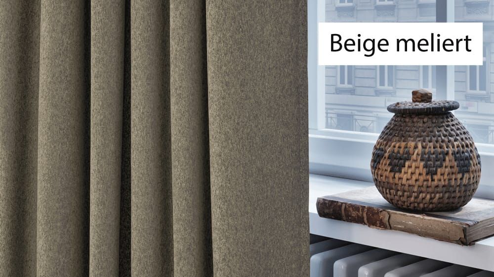 Thermovorhang Filz - Wollvorhang nach Maß – mit Vorhang