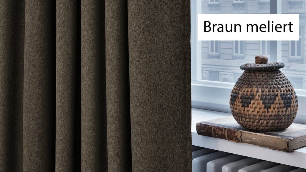 Thermovorhang Filz - Wollvorhang nach Maß – mit Vorhang