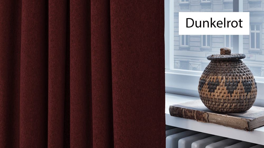 Thermovorhang Filz - Wollvorhang nach Maß – mit Vorhang