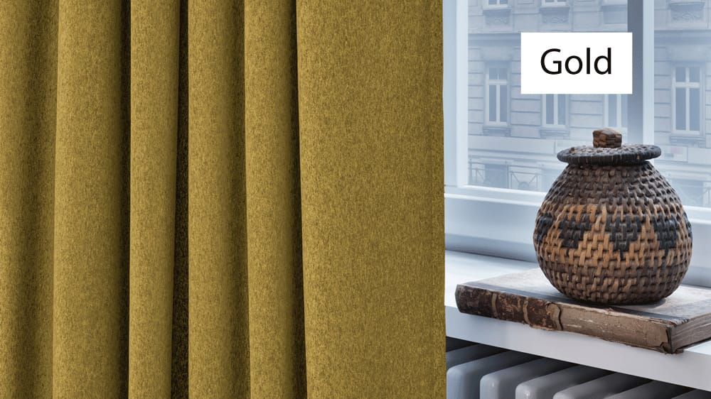 Thermovorhang Filz - Wollvorhang nach Maß – mit Vorhang