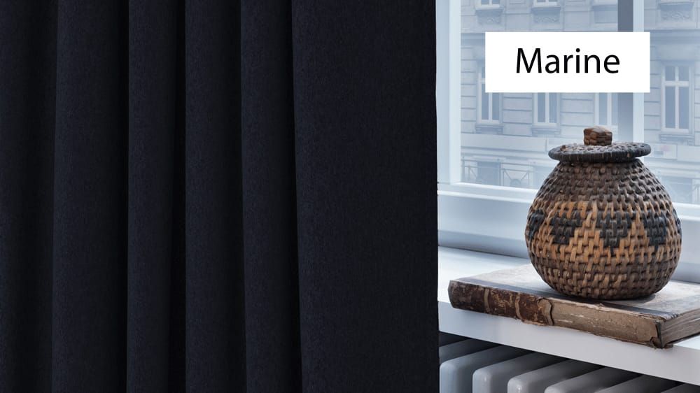 Thermovorhang Filz - Wollvorhang nach Maß – mit Vorhang