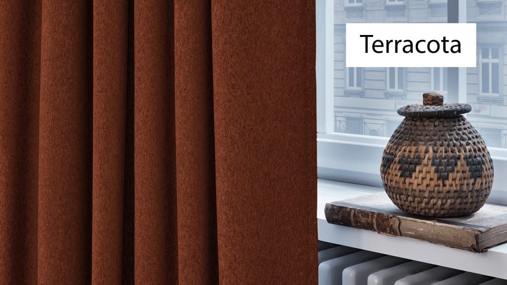 Thermovorhang Filz - Wollvorhang nach Maß – mit Vorhang