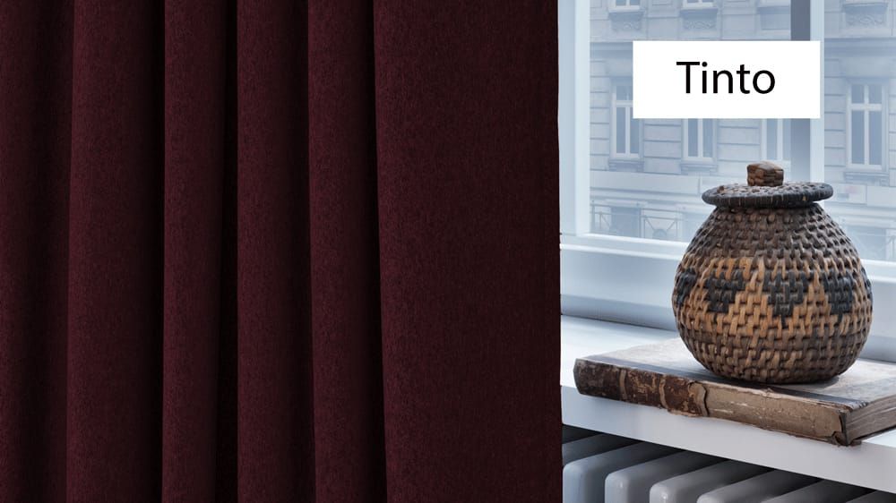 Thermovorhang Filz - Wollvorhang nach Maß – mit Vorhang