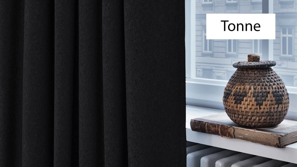 Thermovorhang Filz - Wollvorhang nach Maß – mit Vorhang