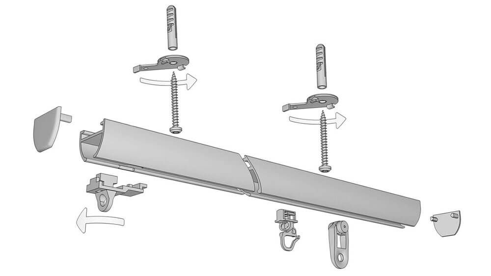 Schleuderschiene für Schnellmontage Modell 410 – Montageanleitung