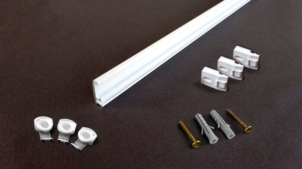 Alugard Modell 750 für besonders schwere Vorhänge – Zubehör in Weiß