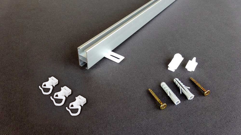 Alugard Modell 840 – Deckenschiene für schwere Vorhänge – Zubehör in Aluminium