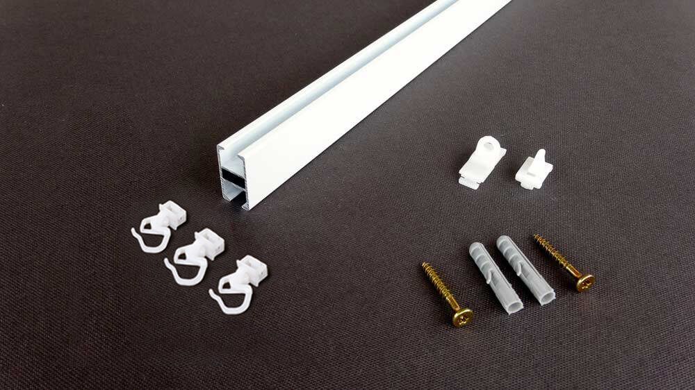 Alugard Modell 840 – Deckenschiene für schwere Vorhänge – Zubehör in Weiß