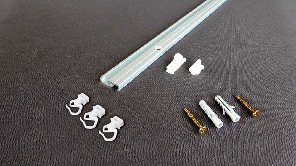 Sehr Flache Deckenschiene Modell 876 nach Maß – Zubehör in Aluminium