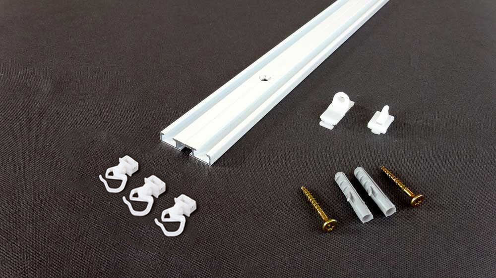 Flachschleuderschiene für Verdunkelungsvorhänge Modell 877 – Zubehör in Weiß