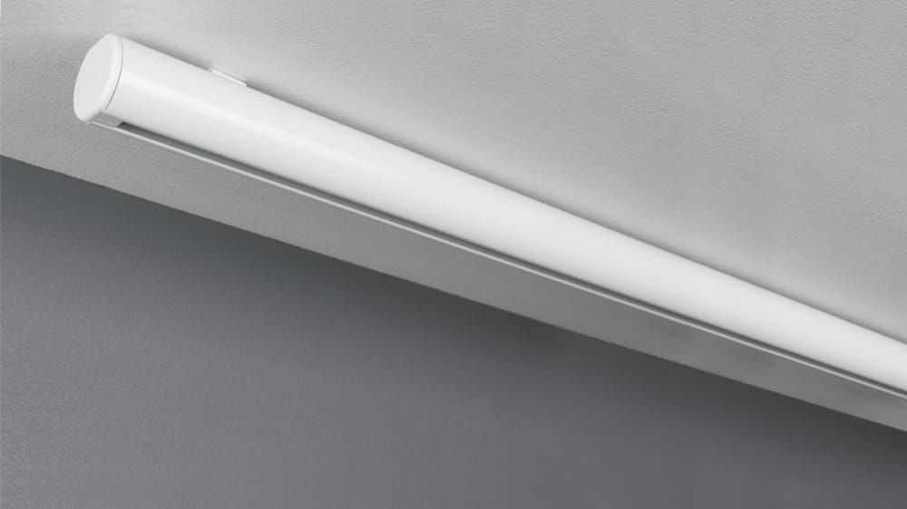 Rundrohrschiene 1-läufig aus Aluminium online kaufen – mit Vorhang