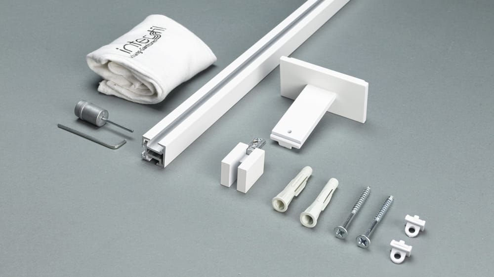 Interstil Concept 1 quadratische Innenlaufstange nach Maß – Zubehör in Weiß